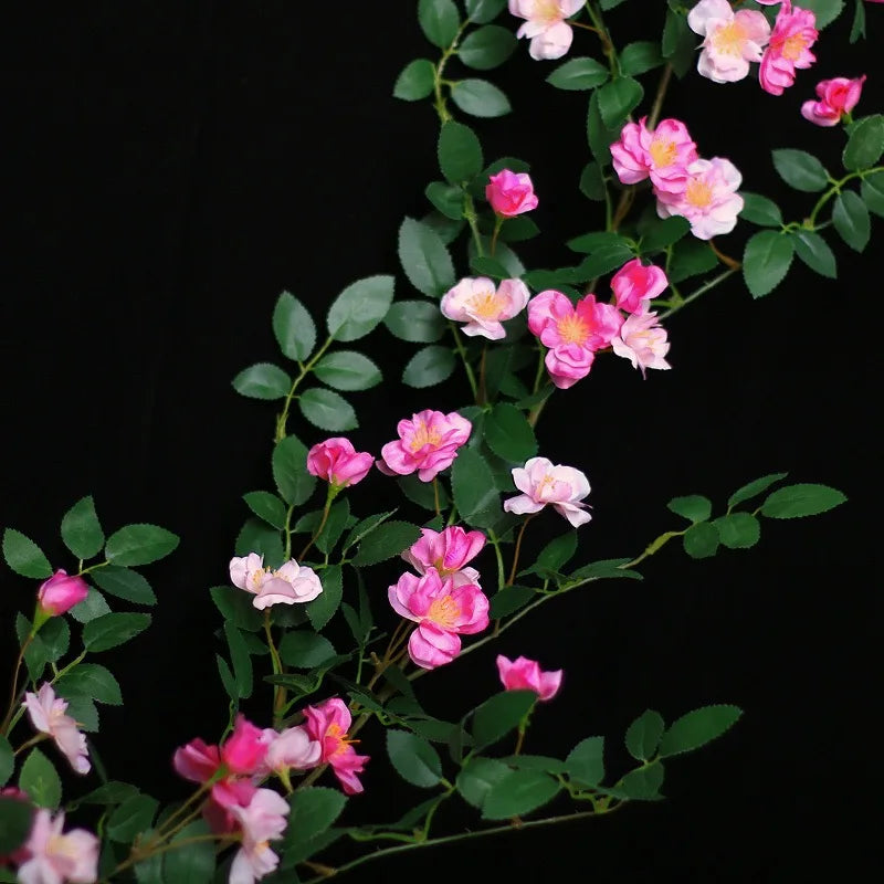 Elegant 70.86-Inch Silk Wild Rose Vine