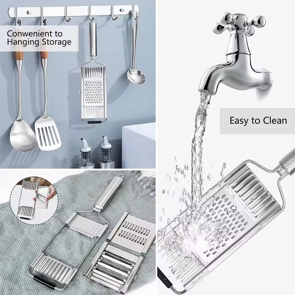 Stainless Steel Manual Vegetable Slicer With Handle