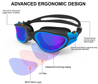 UV-Protected Anti-Fog Swimming Goggles