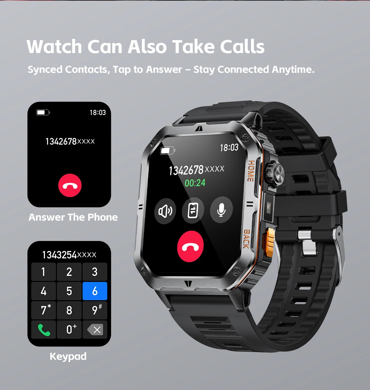 Nouvelle montre intelligente Bluetooth HD pour hommes
