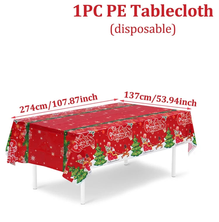 christmas plastic tablecloth
