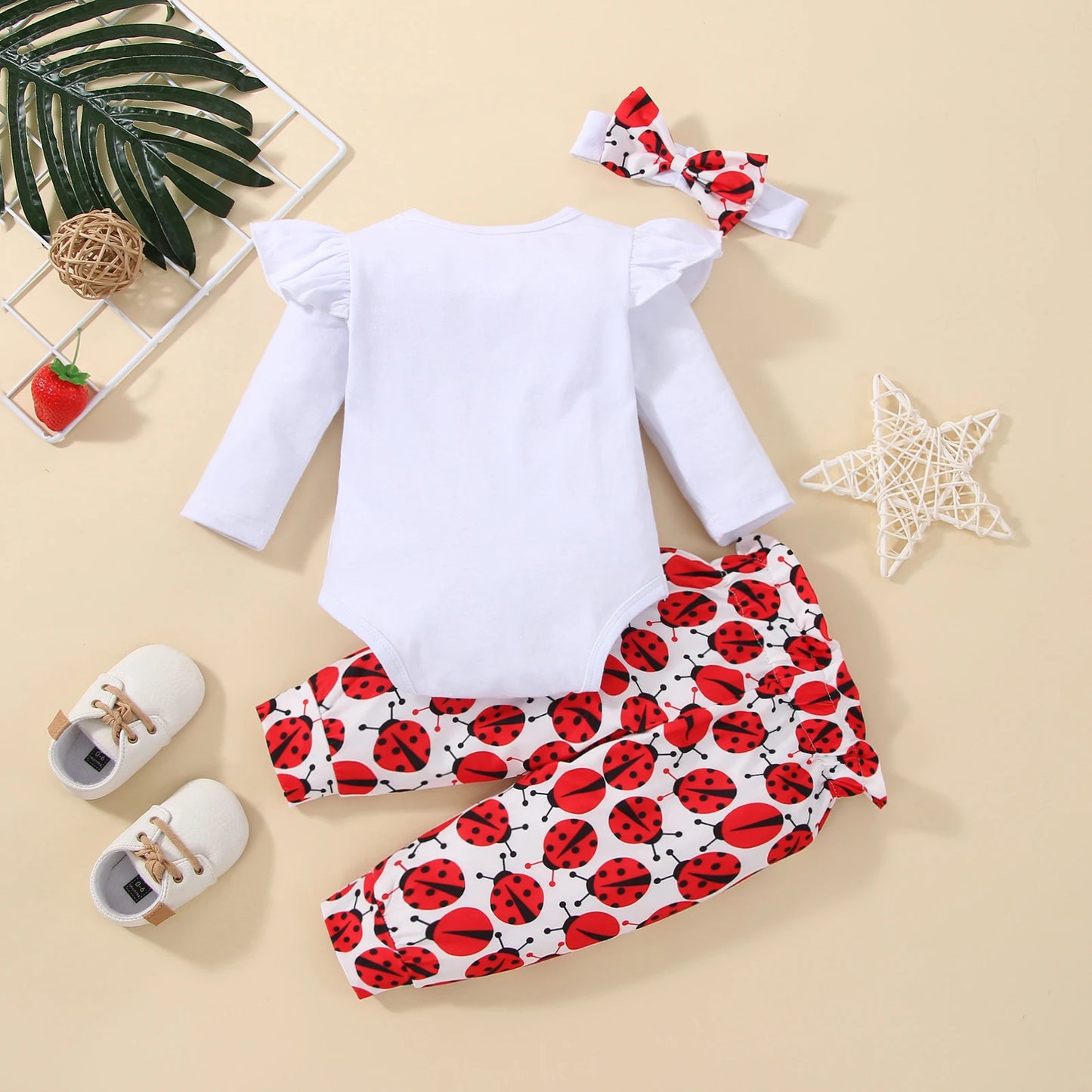 Neugeborenes Baby-Mädchen-Outfit – Langarm-Mädchen-Outfit