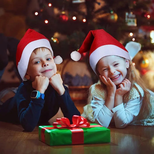 Frohe Weihnachten und Neujahr Weihnachtsmann Schneemann Hüte