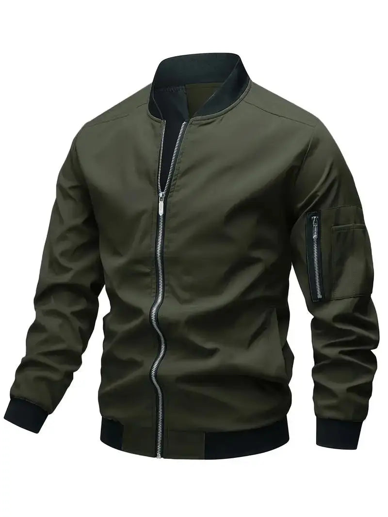 Men's Slim Fit Lightweight Bomber Jacket