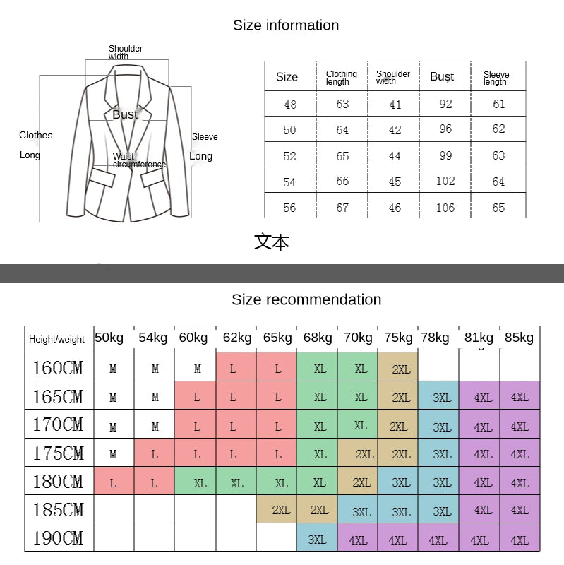 Einteiliger Anzugsblazer für Herren im koreanischen Stil