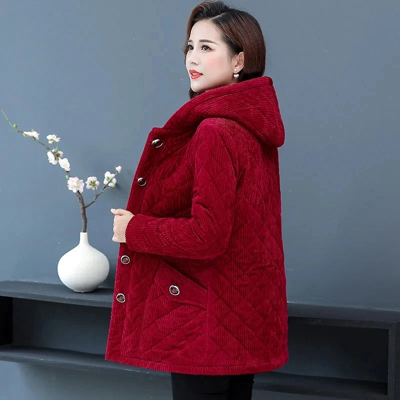 Autumn Winter Loose Hooded Warm Overcoat