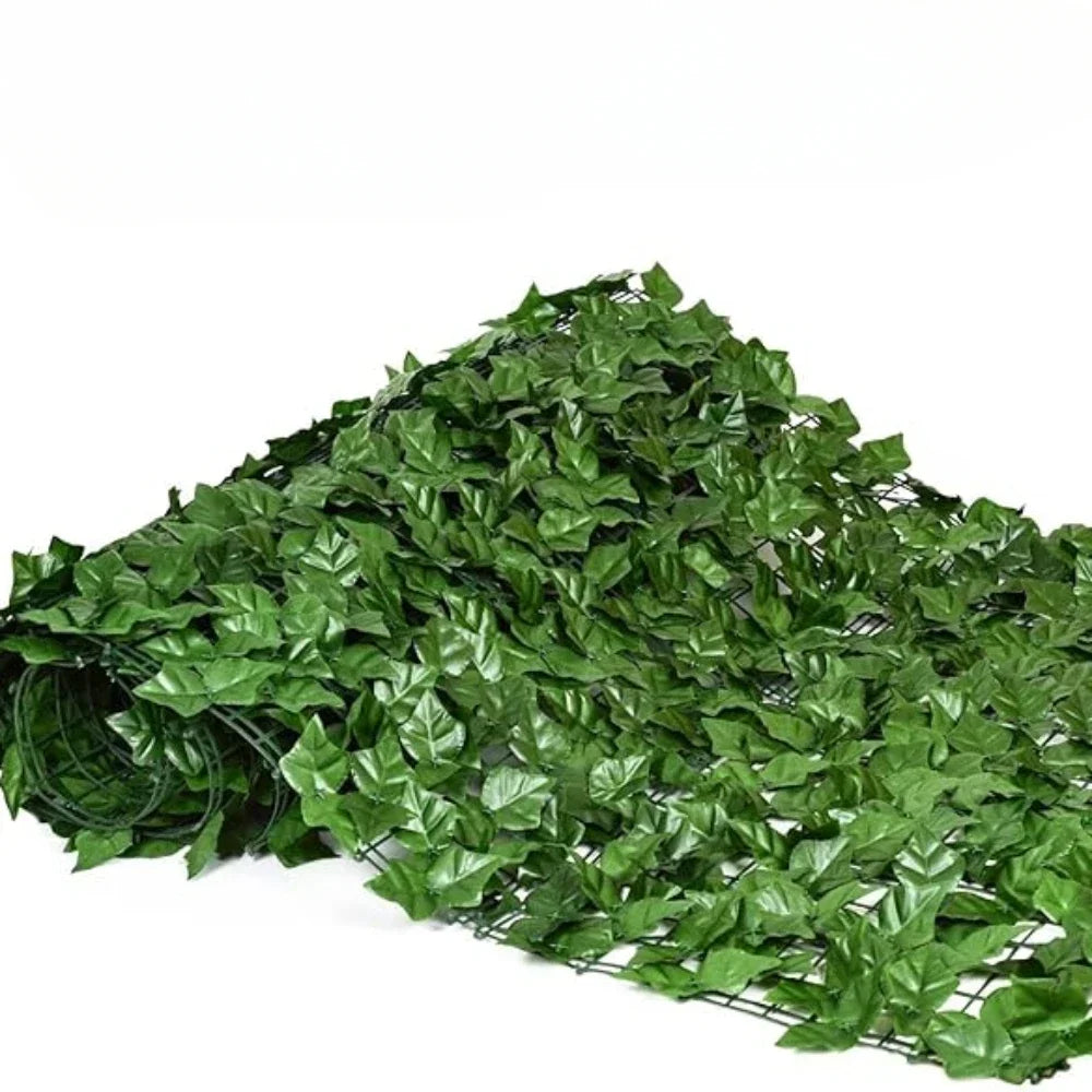 Clôture de confidentialité de mur végétal artificiel avec feuille en plastique