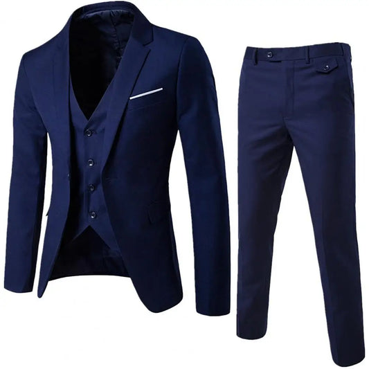 Herren-Hochzeitsanzug, 3-teiliges Blazer-Set