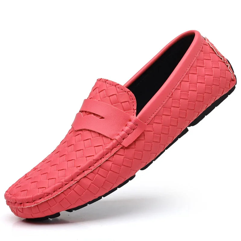 Men's Handmade Flat Casual PU Leather Moccasins
