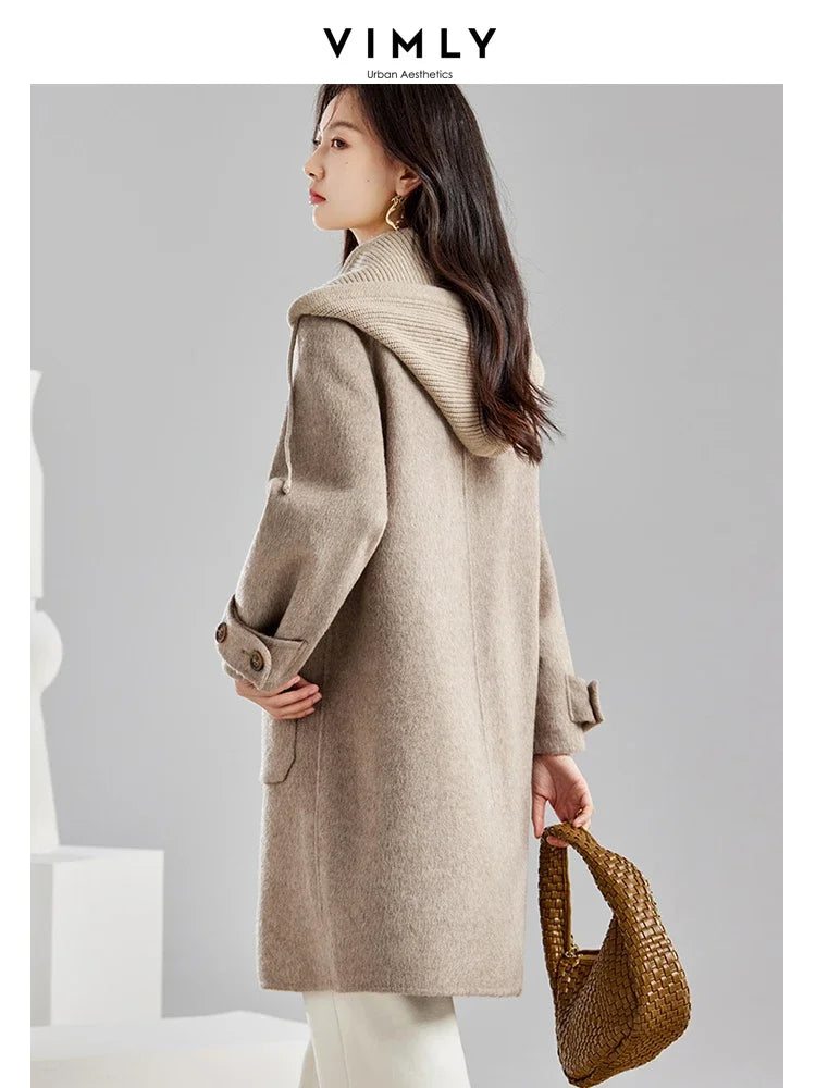 Women's Double-Faced Wool Blend Long Coat