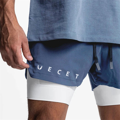 Summer Quick-Dry Double-Layer Gym Shorts for Men