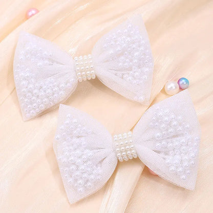 Korean Children's Net Yarn Bow Hair Clip