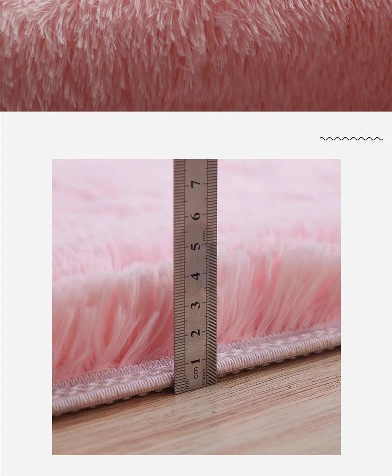 Fluffy Thick Tie Dye Bedroom Rugs