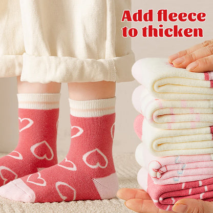 5 Pairs Sweet Love Winter Terry Socks