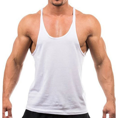 Ärmelloses Fitness-Bodybuilding-Tanktop für Herren aus Baumwolle