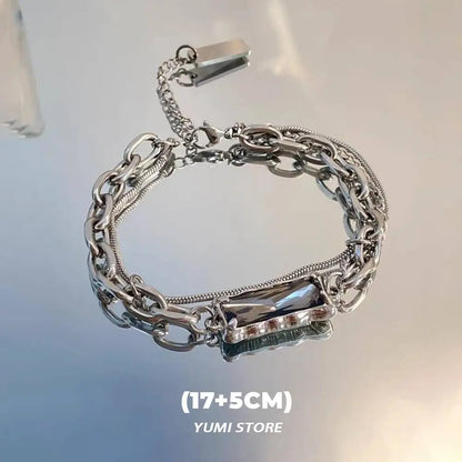 European Sterling Silver Couple Bracelets