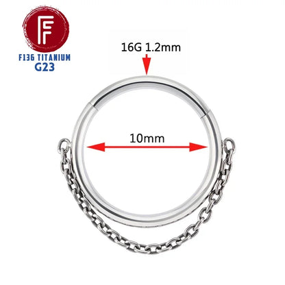 Anneaux de nez à chaîne segmentée - Boucles d'oreilles cartilage pour femmes 