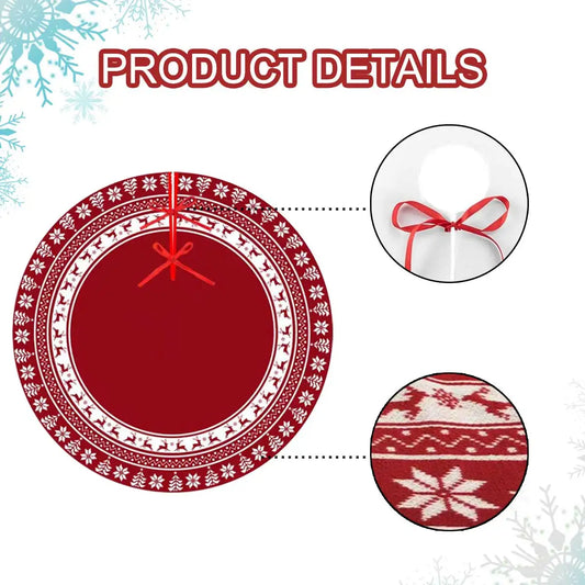 Weihnachtsbaumrock aus rotem Stoff