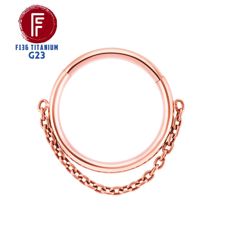 Anneaux de nez à chaîne segmentée - Boucles d'oreilles cartilage pour femmes 