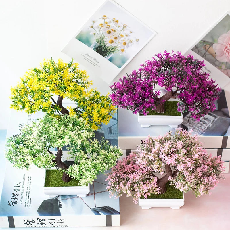 Plantes artificielles bonsaï, petits ornements de Pot d'arbre pour la décoration de la maison