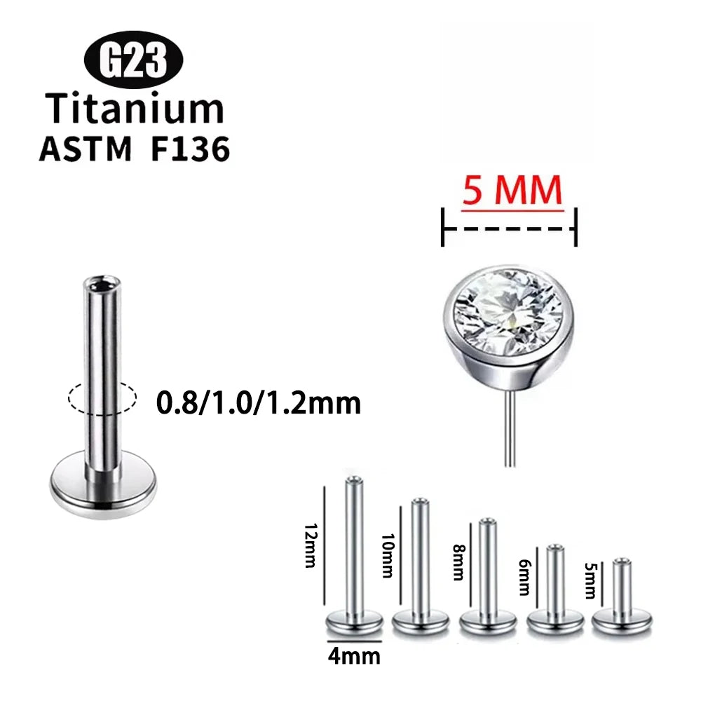 Bijoux de nez en pierre de Zircon titane