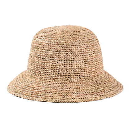 Women's Beach Sun Floppy Fisherman Crochet Straw Hat