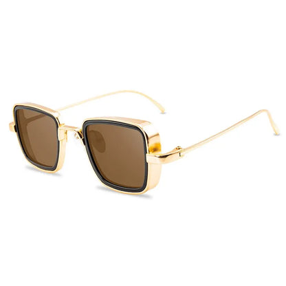 Neue quadratische Retro-Sonnenbrille im Steampunk-Stil mit UV400-Schutz für Damen und Herren