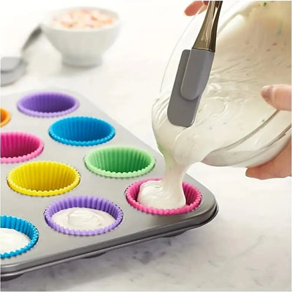 Random Color Silicone CupCake Mold Set