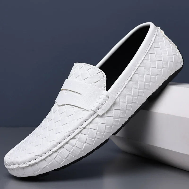 Men's Handmade Flat Casual PU Leather Moccasins