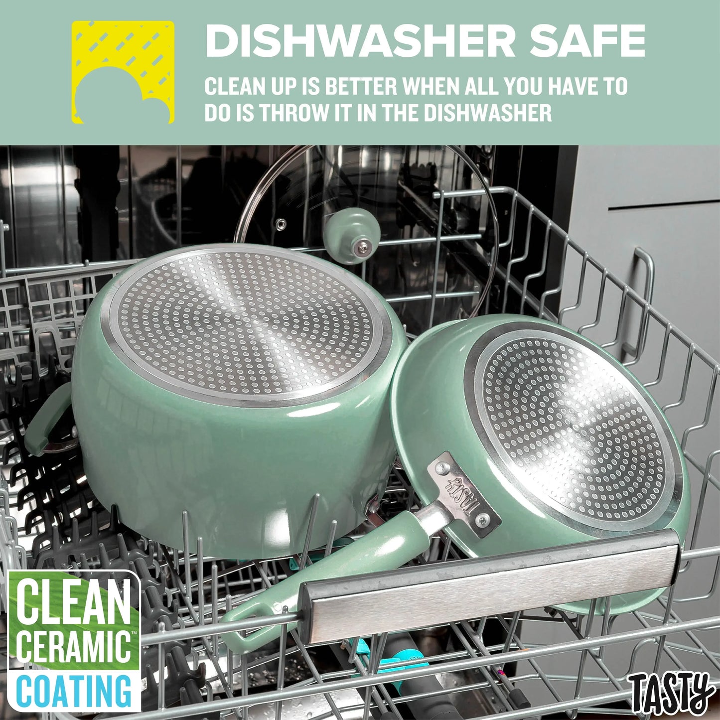 Batterie de cuisine en céramique antiadhésive en aluminium de 16 pièces