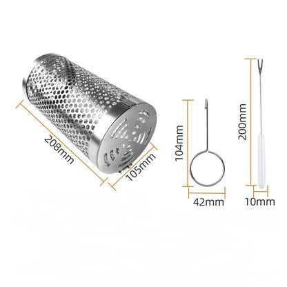 BBQ Outdoor Stainless Steel Rolling Grilling Basket