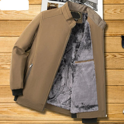 Manteau chaud en polaire pour hommes - Vestes d'affaires d'hiver