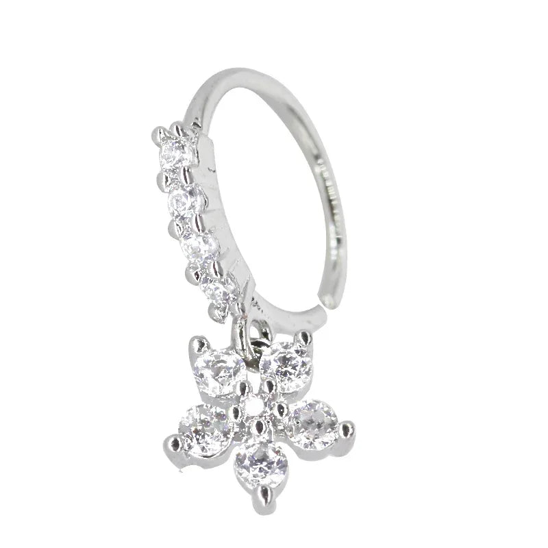 Anneaux de nez pendants en forme de cœur pour femmes