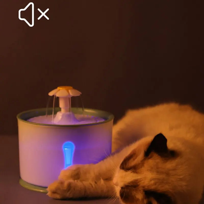 2.4L LED Pet Drinking Water Fountain with Filters