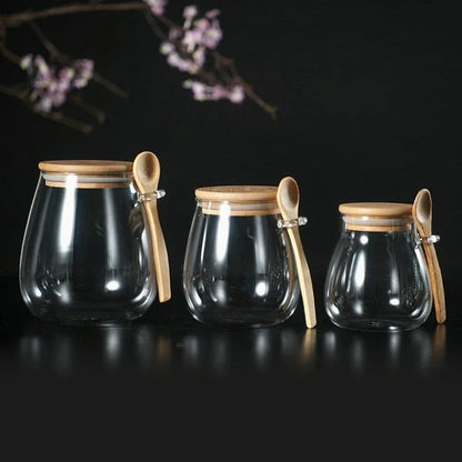 glass jars with lids
