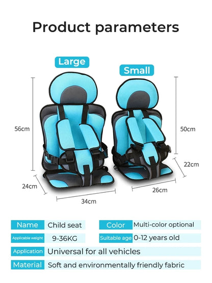 Coussin de siège d'auto pour bébé respirant et réglable