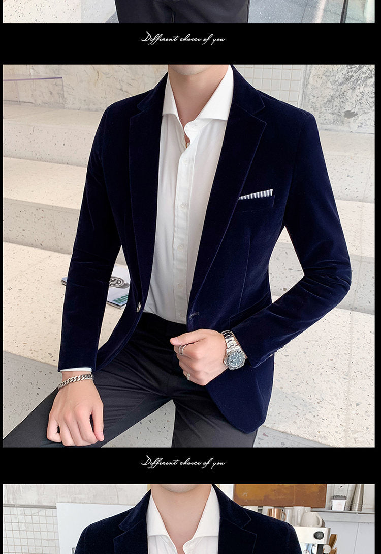 Men's American Style Velvet Blazer