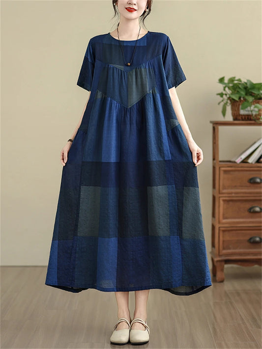 Women's  Casual Wear Summer Plaid Dress