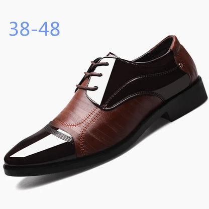 Chaussures habillées en cuir à enfiler pour hommes