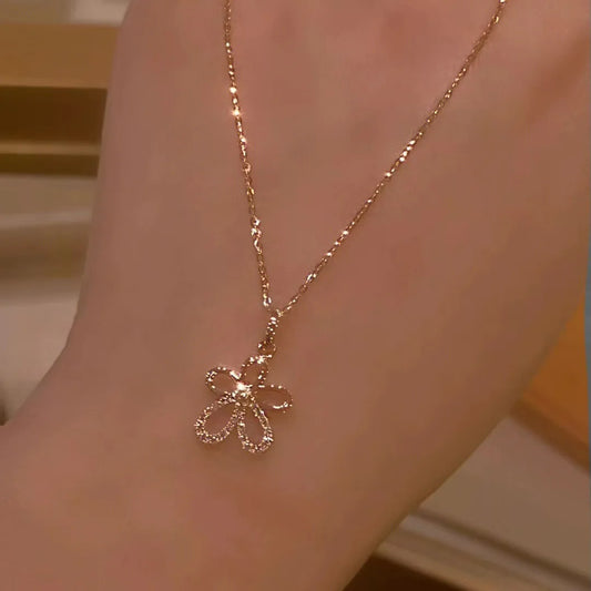 Green Zircon Necklace & Stud Earrings Set