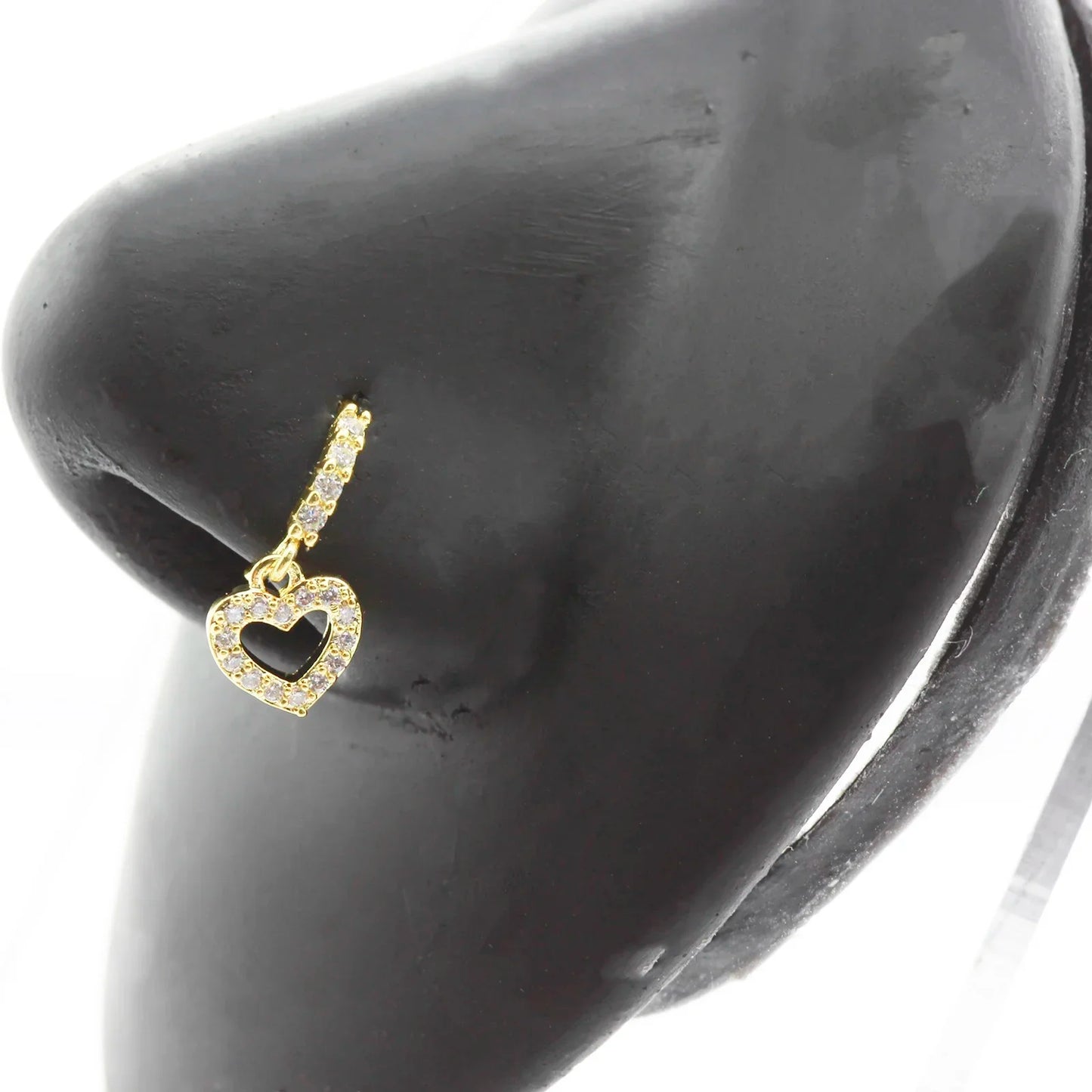 Anneaux de nez pendants en forme de cœur pour femmes