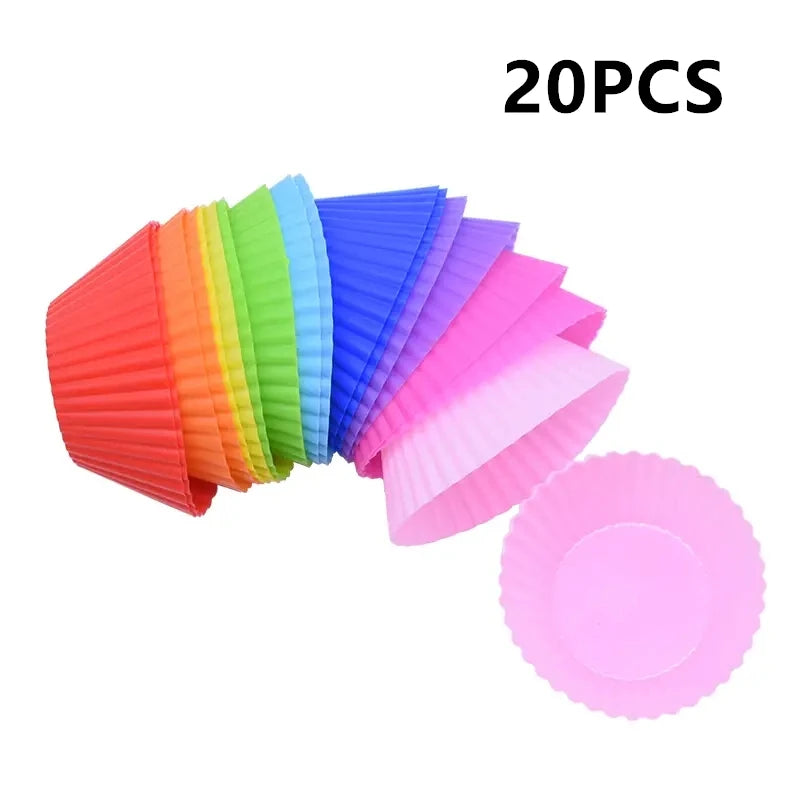 Random Color Silicone CupCake Mold Set