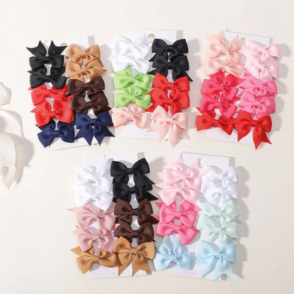 Kids Bows Handmade Ribbon Hair Clips