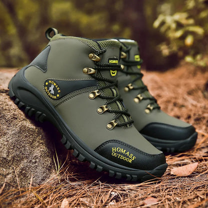 Men's High-Top Leather Trekking Boots