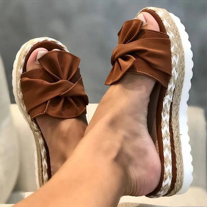 Women's Summer Heeled Slippers