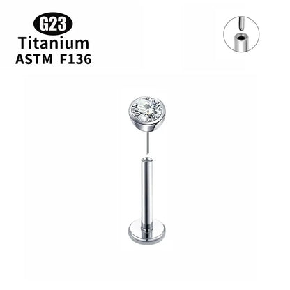 Ensemble de bijoux de nez en pierre de Zircon titane