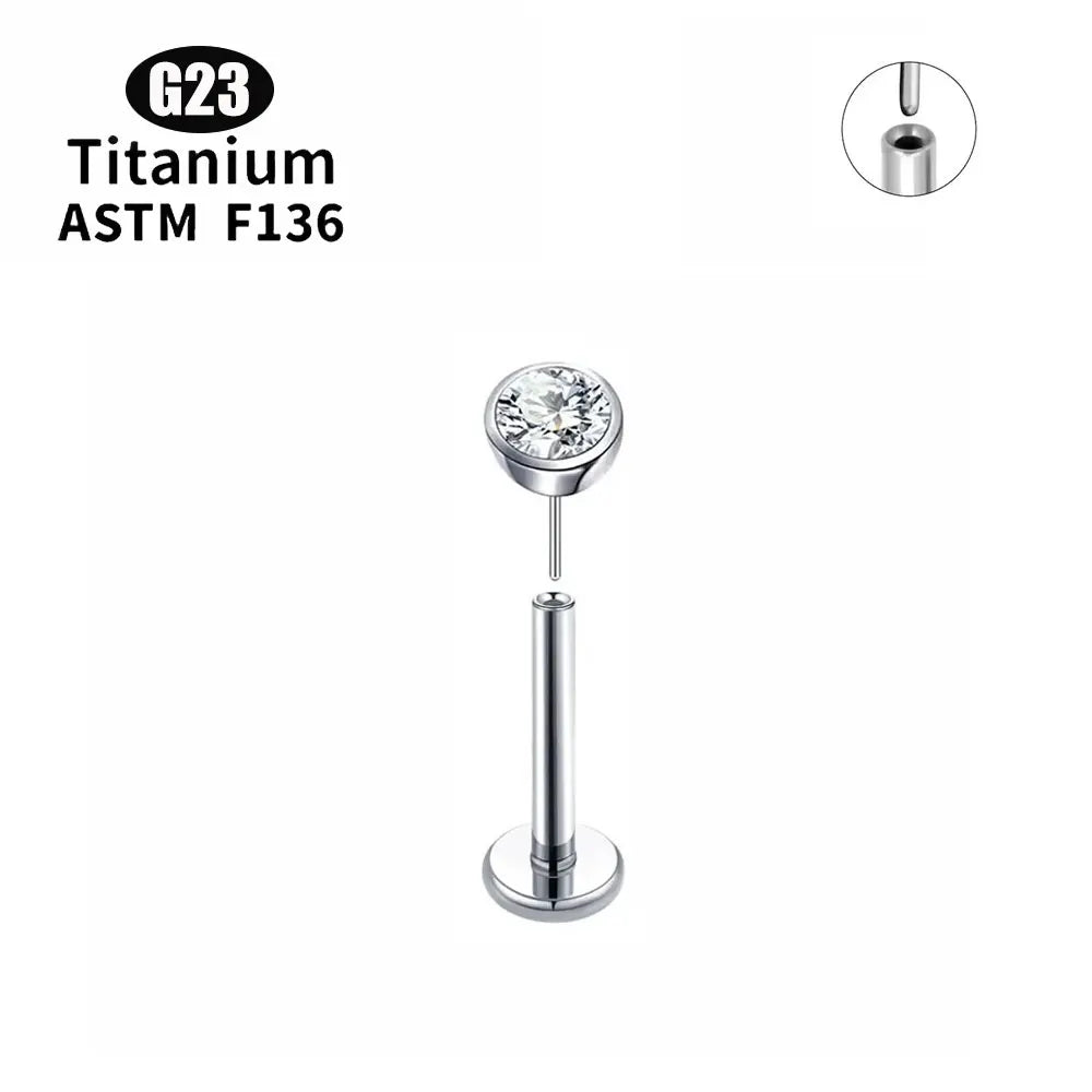 Bijoux de nez en pierre de Zircon titane