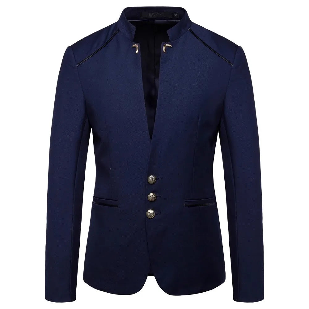 stand collar blazer