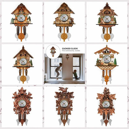 Vintage Silent Pendulum Wooden Wall Clock