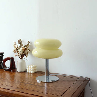 Lampe de table en verre à gradation trichromatique